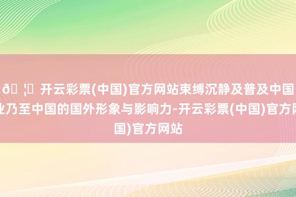 🦄开云彩票(中国)官方网站束缚沉静及普及中国企业乃至中国的国外形象与影响力-开云彩票(中国)官方网站