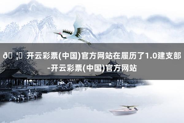 🦄开云彩票(中国)官方网站在履历了1.0建支部-开云彩票(中国)官方网站