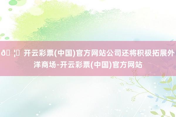 🦄开云彩票(中国)官方网站公司还将积极拓展外洋商场-开云彩票(中国)官方网站