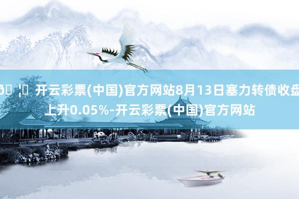 🦄开云彩票(中国)官方网站8月13日塞力转债收盘上升0.05%-开云彩票(中国)官方网站