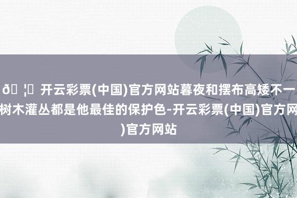 🦄开云彩票(中国)官方网站暮夜和摆布高矮不一的树木灌丛都是他最佳的保护色-开云彩票(中国)官方网站