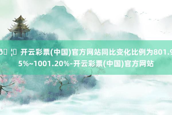 🦄开云彩票(中国)官方网站同比变化比例为801.95%~1001.20%-开云彩票(中国)官方网站