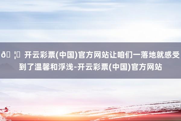 🦄开云彩票(中国)官方网站让咱们一落地就感受到了温馨和浮浅-开云彩票(中国)官方网站