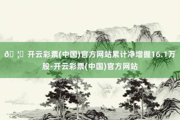 🦄开云彩票(中国)官方网站累计净增握16.1万股-开云彩票(中国)官方网站