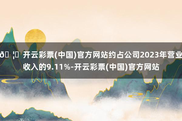 🦄开云彩票(中国)官方网站约占公司2023年营业收入的9.11%-开云彩票(中国)官方网站