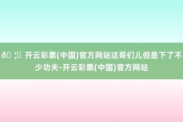 🦄开云彩票(中国)官方网站这哥们儿但是下了不少功夫-开云彩票(中国)官方网站