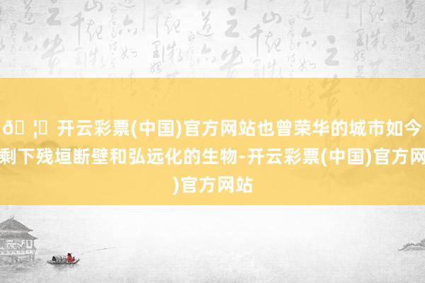 🦄开云彩票(中国)官方网站也曾荣华的城市如今只剩下残垣断壁和弘远化的生物-开云彩票(中国)官方网站